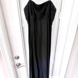 Long Black Evening Dress, Size-10